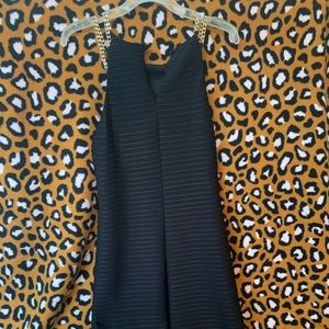 Gold strap semi formal dress